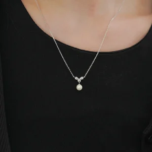 925 Silver Single Pearl Necklace